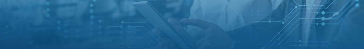 Connected blue lights